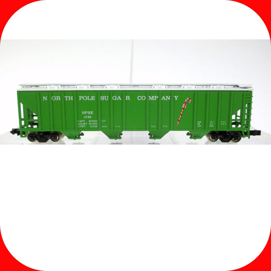 N Scale NORTH POLE SUGAR Christmas Covered Hopper Car NPSX 1989,  Con-Cor 008710