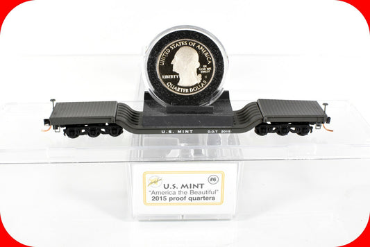 N Scale US Mint 2015 Saratoga Quarter on Flat Car -- Micro Trains & Lowell Smith