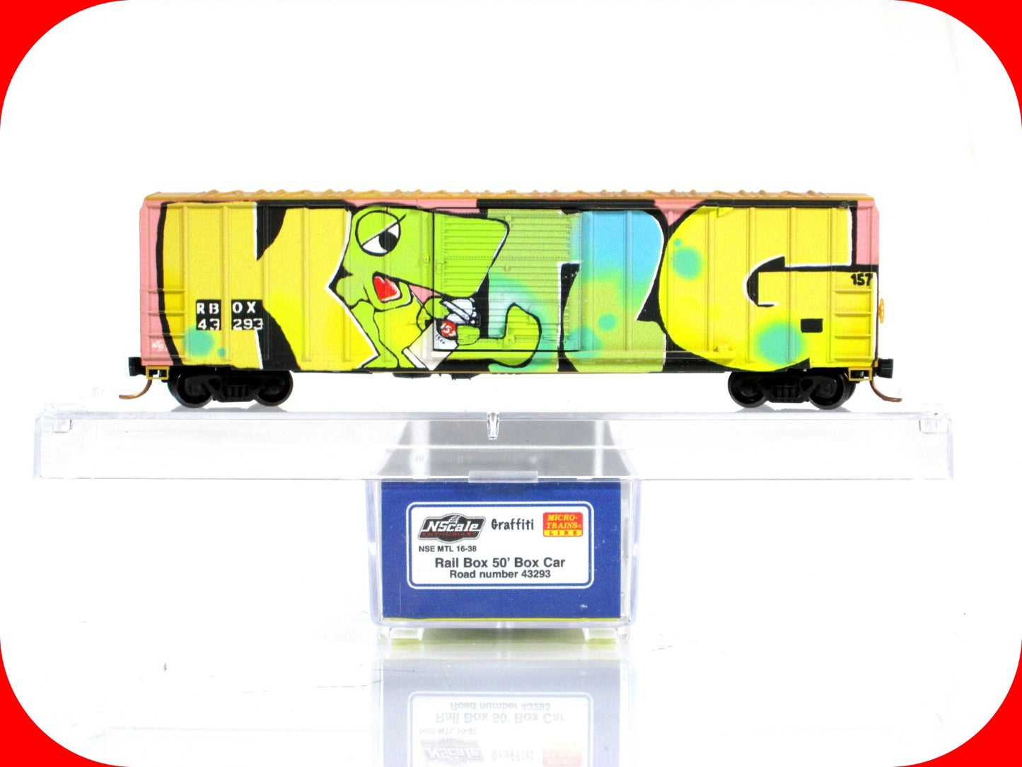 N Scale **RAILBOX GRAFFITI** Box Car #43293 - Micro Trains NSE MTL 16-38 **RARE*