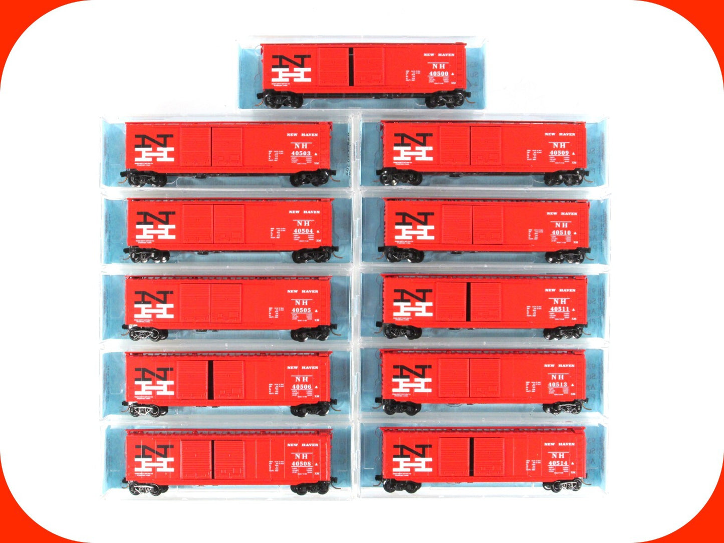 N Scale ***NEW HAVEN*** 50' Box Car 11-Pack - Premiere Editions 2563, MTL **RARE