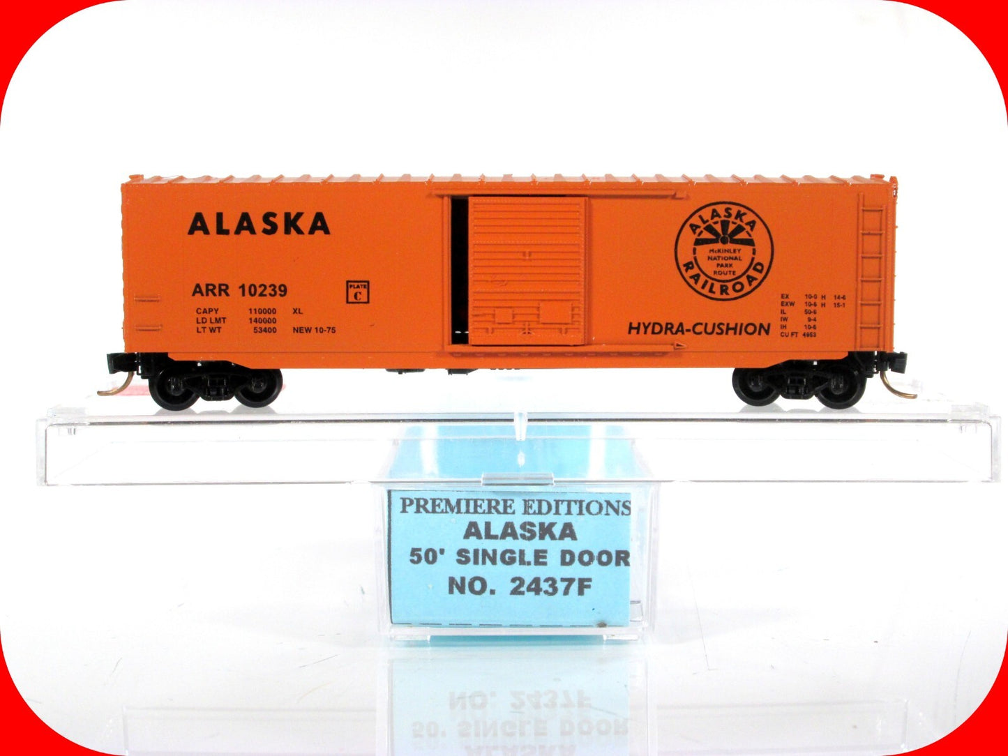 N Scale ***ALASKA*** 50' Box Car, ARR #10239 - Premiere Editions 2437F **RARE**