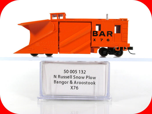 N Scale ***BANGOR & AROOSTOOK*** MoW Russell Snow Plow, BAR X76 - Atlas 50005132