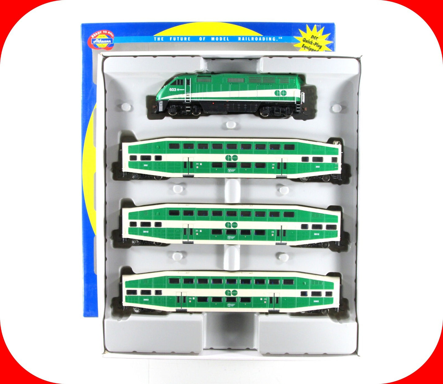 HO Scale ***GO TRANSIT*** Bombardier, F59PHI #603, 202,2003,2012 - Athearn 25991