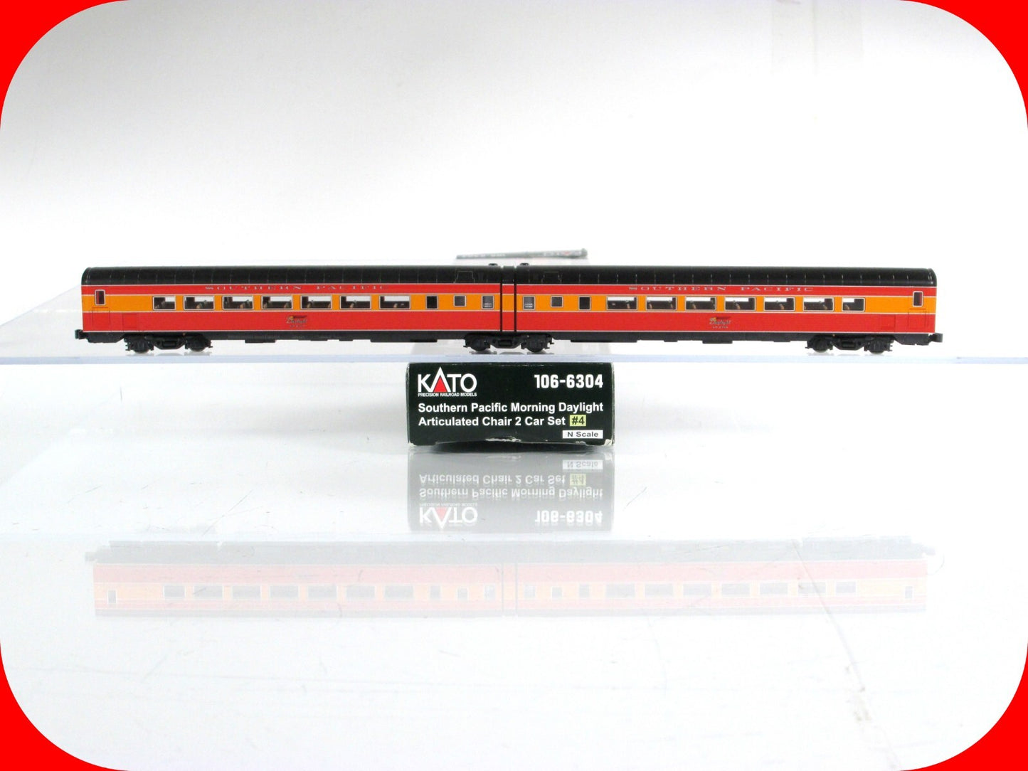N Scale SOUTHERN PAC. MORNING DAYLIGHT Articulated Car #2467,2468 -Kato 106-6304