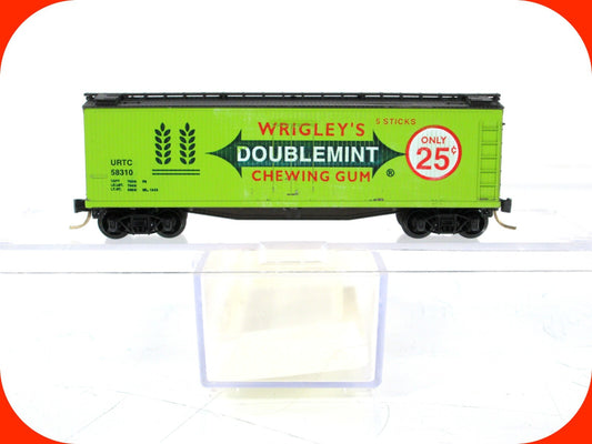 N Scale ***WRIGLEY'S DOUBLEMINT GUM** Wood Reefer - Premiere Editions, MTL *RARE