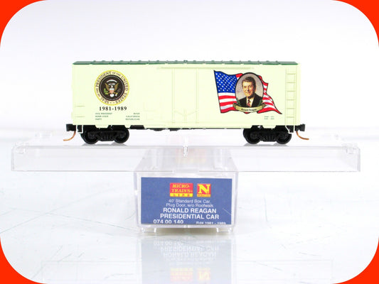 N Scale ***RONALD REAGAN*** Presidential Box Car - Micro Trains 07400140 **RARE*