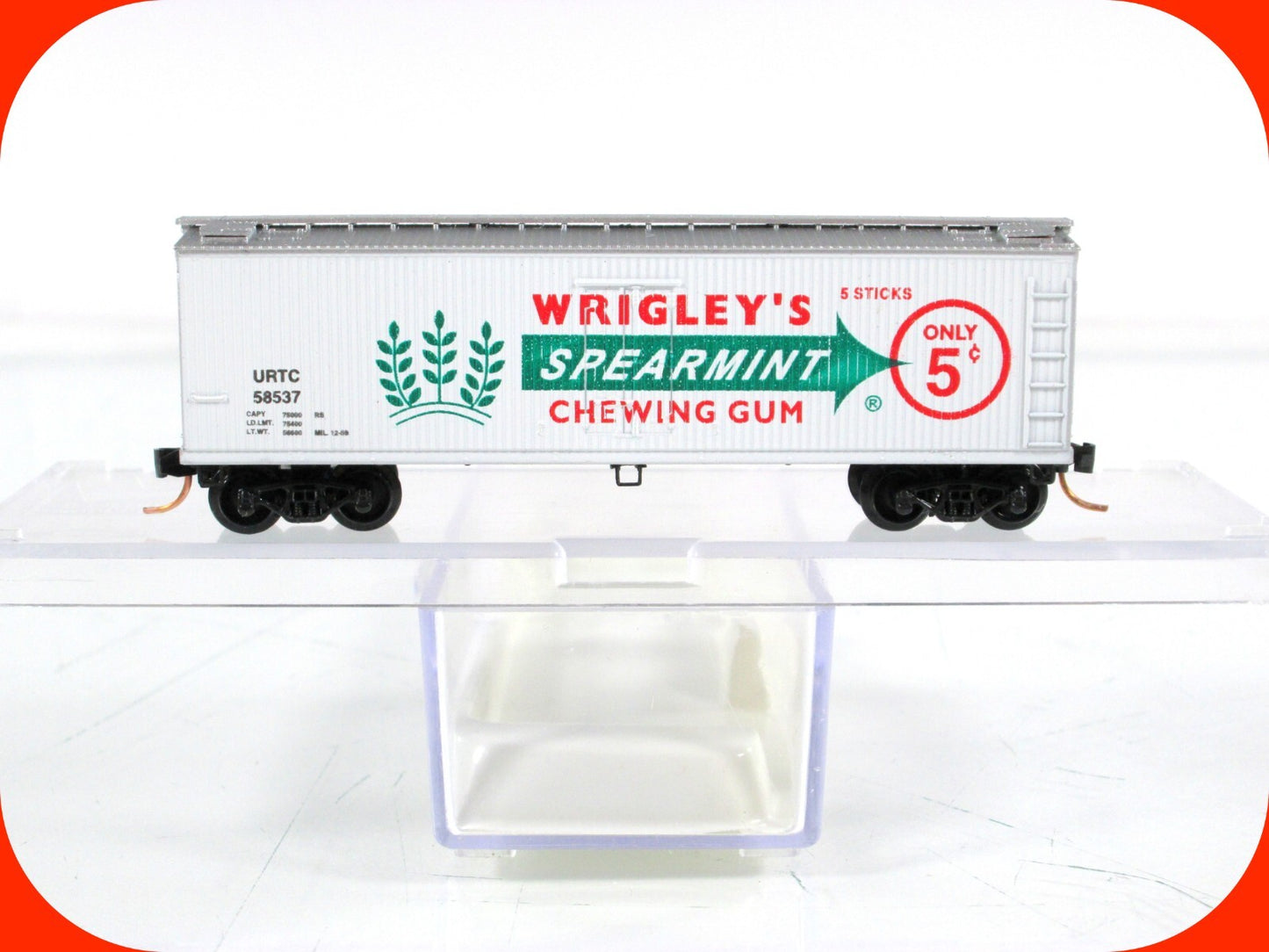 N Scale ***WRIGLEY'S SPEARMINT GUM*** Wood Reefer - Premiere Editions, MTL *RARE