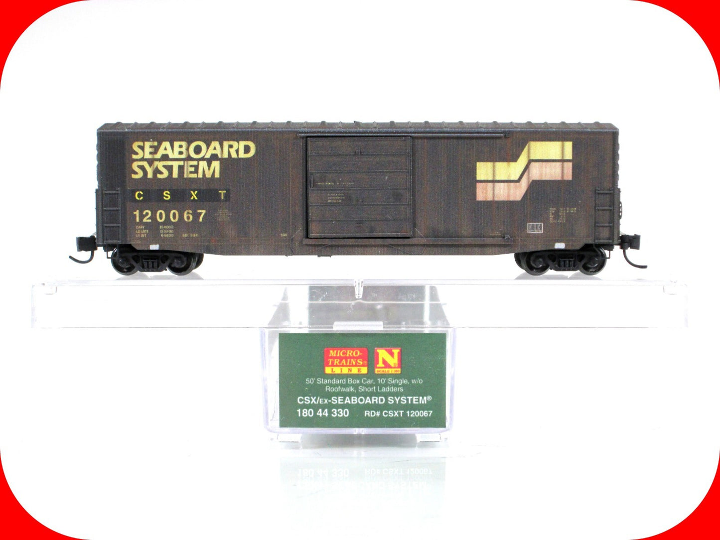 N Scale **CSX ex-SEABOARD** Weathered Box Car CSXT 120067 -Micro Trains 18044330