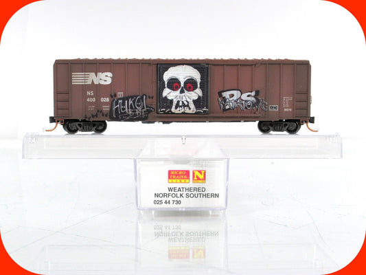 N Scale **NORFOLK SOUTHERN *HALLOWEEN** Graffiti Box Car - Micro Trains 02544730