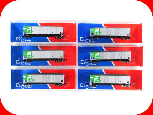 N Scale **BURLINGTON NORTHERN** Johnstown Coalporter 6-Pack - LBF, E&C Shops 704