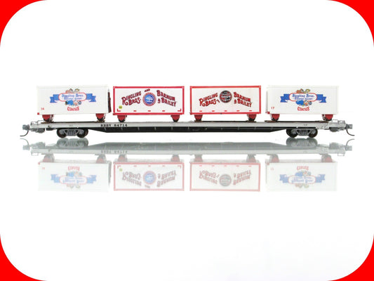 N Scale **RINGLING** Circus Wagons, 89' Flat Car #84714 -- Micro Trains 07100540