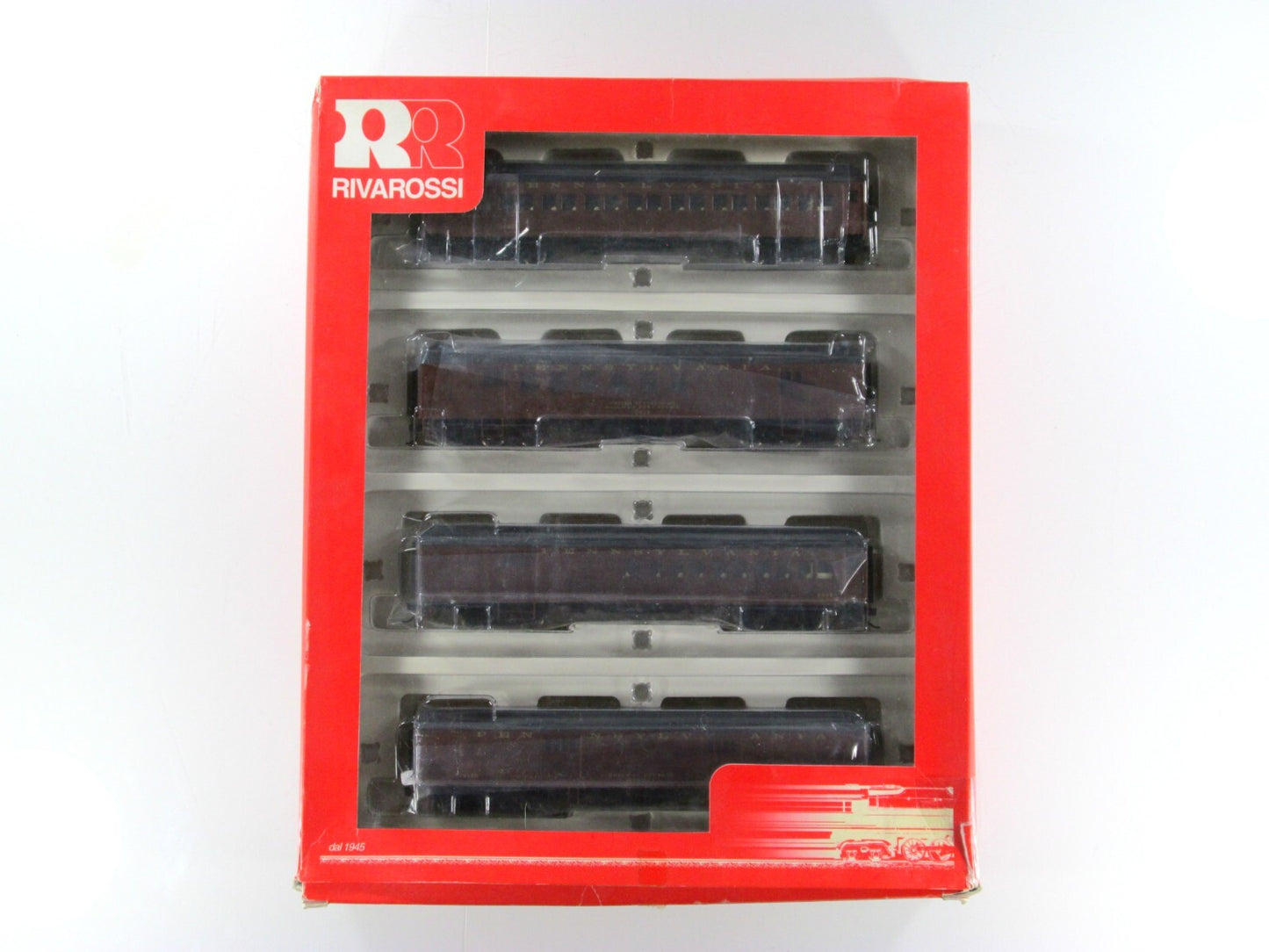 HO Scale ***PRR*** 60' Hvywt Passenger Set - Rivarossi RT600227, Knuckle Cplrs