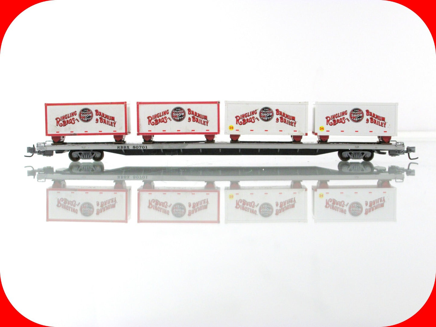 N Scale **RINGLING** Circus Wagons, 89' Flat Car #80701 -  Micro Trains 99300039