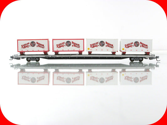 N Scale **RINGLING** Circus Wagons, 89' Flat Car #80701 -  Micro Trains 99300039
