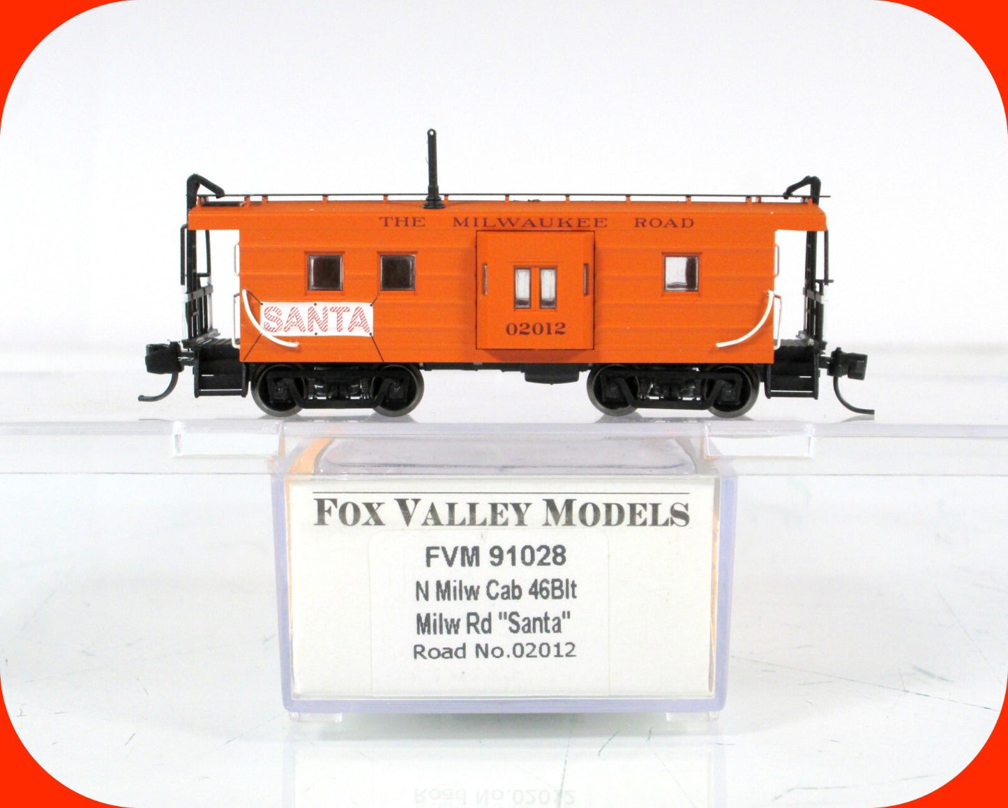 N Scale ***MILWAUKEE*** SANTA CHRISTMAS Caboose #02012 - Fox Valley 91028 **RARE