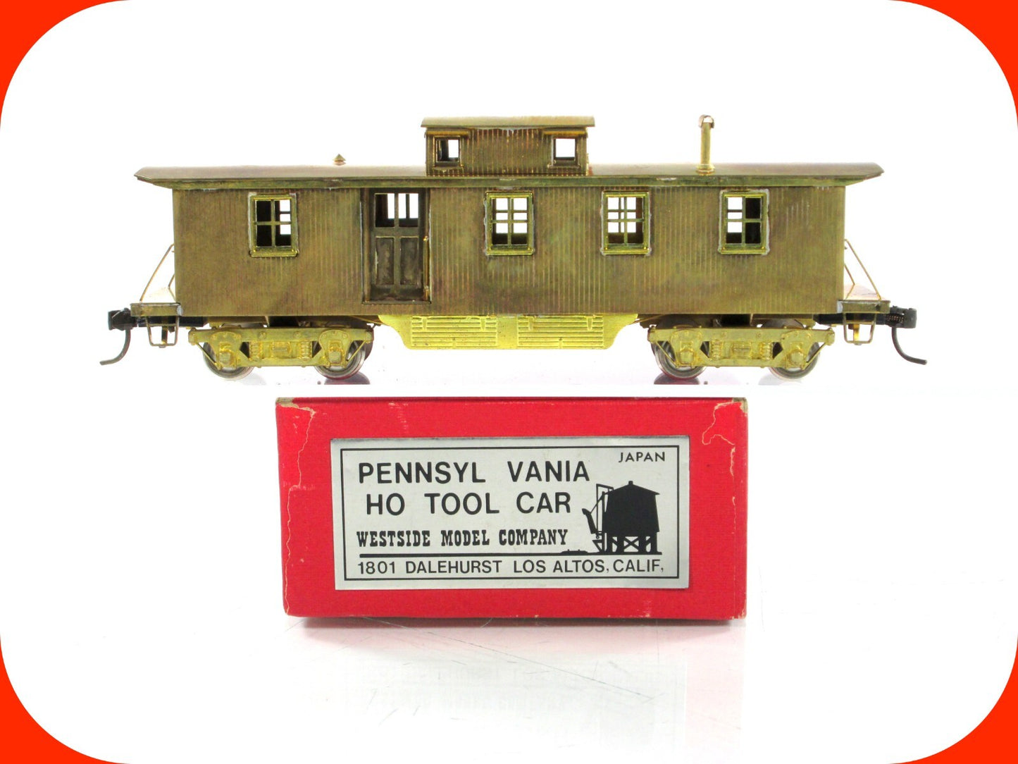 HO Scale BRASS ***PENNSYLVANIA*** MoW Tool Car / Steel Caboose - Westside Models