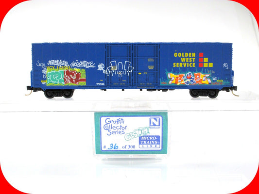 N Scale **GOLDEN WEST** Graffiti 60' Box Car -Micro Trains Collector, #36 of 300