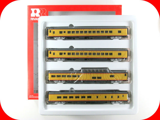 HO Scale UNION PACIFIC Lightweight Passenger Set A -Rivarossi R6995 -Knuckle Cpl