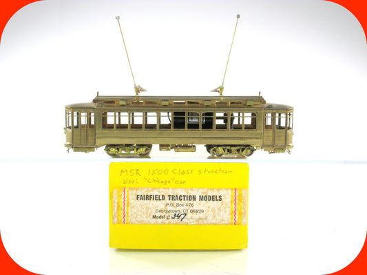 HO Scale BRASS **CHICAGO STREETCAR** Powered Trolley - Fairfield Traction Models