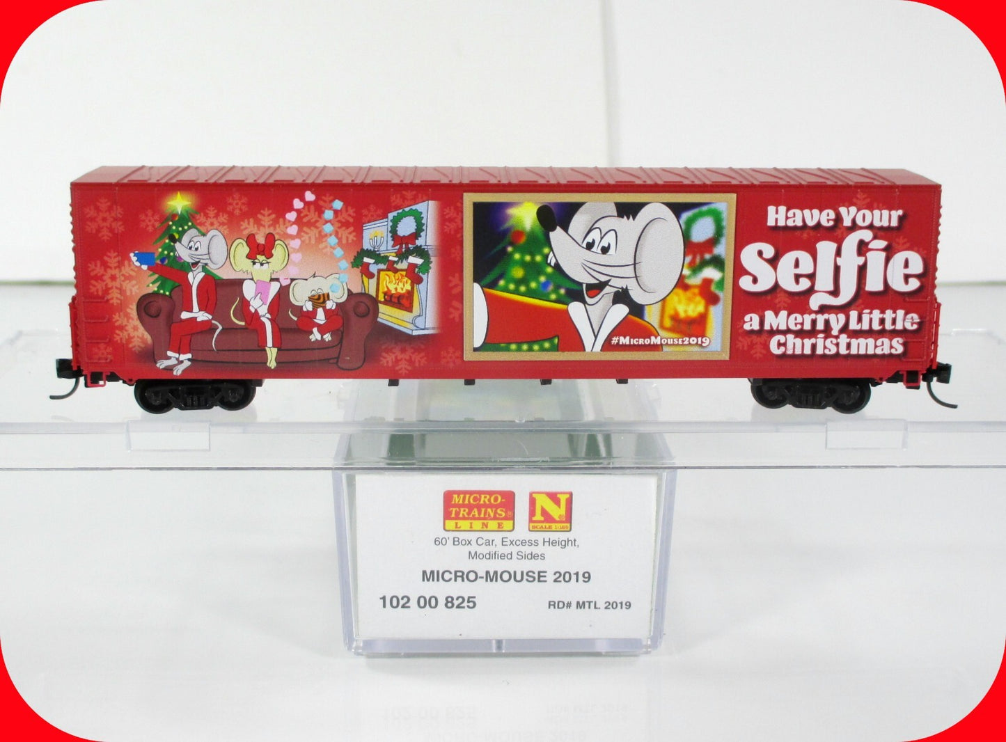 N Scale **MERRY CHRISTMAS 2019** 60' Holiday Box Car ----- Micro Trains 10200825