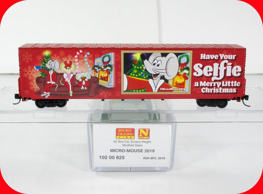 N Scale **MERRY CHRISTMAS 2019** 60' Holiday Box Car ----- Micro Trains 10200825