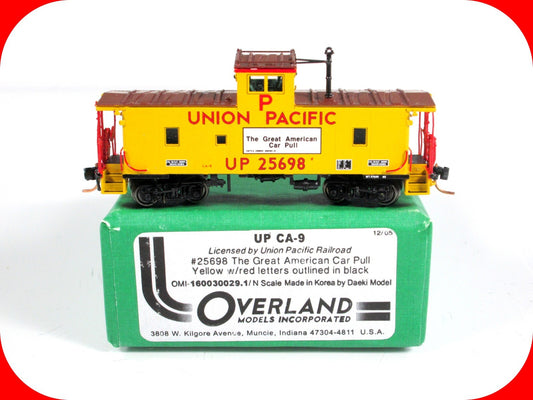 N Scale BRASS ***UNION PACIFIC*** CA-9 Cupola Caboose #25698 -- Overland / Daeki