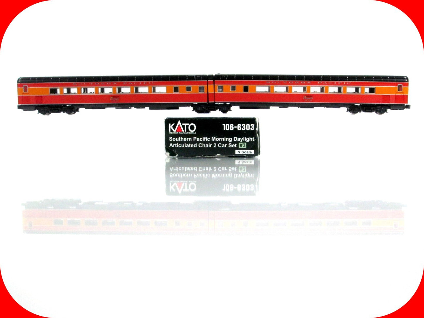 N Scale SOUTHERN PAC. MORNING DAYLIGHT Articulated Car #2479,2480 -Kato 106-6303