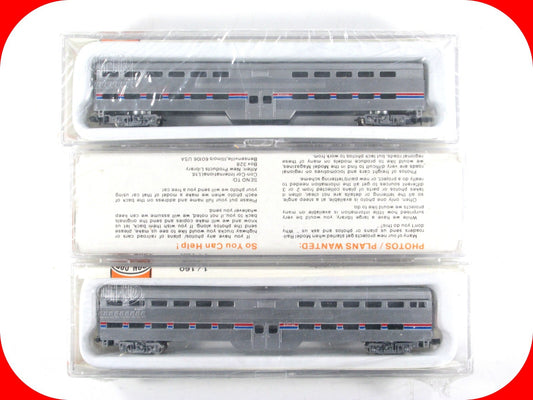 N Scale AMTRAK Bilevel Commuter Coaches 3-Pack -Con-Cor 440503 (4405,4415) *RARE