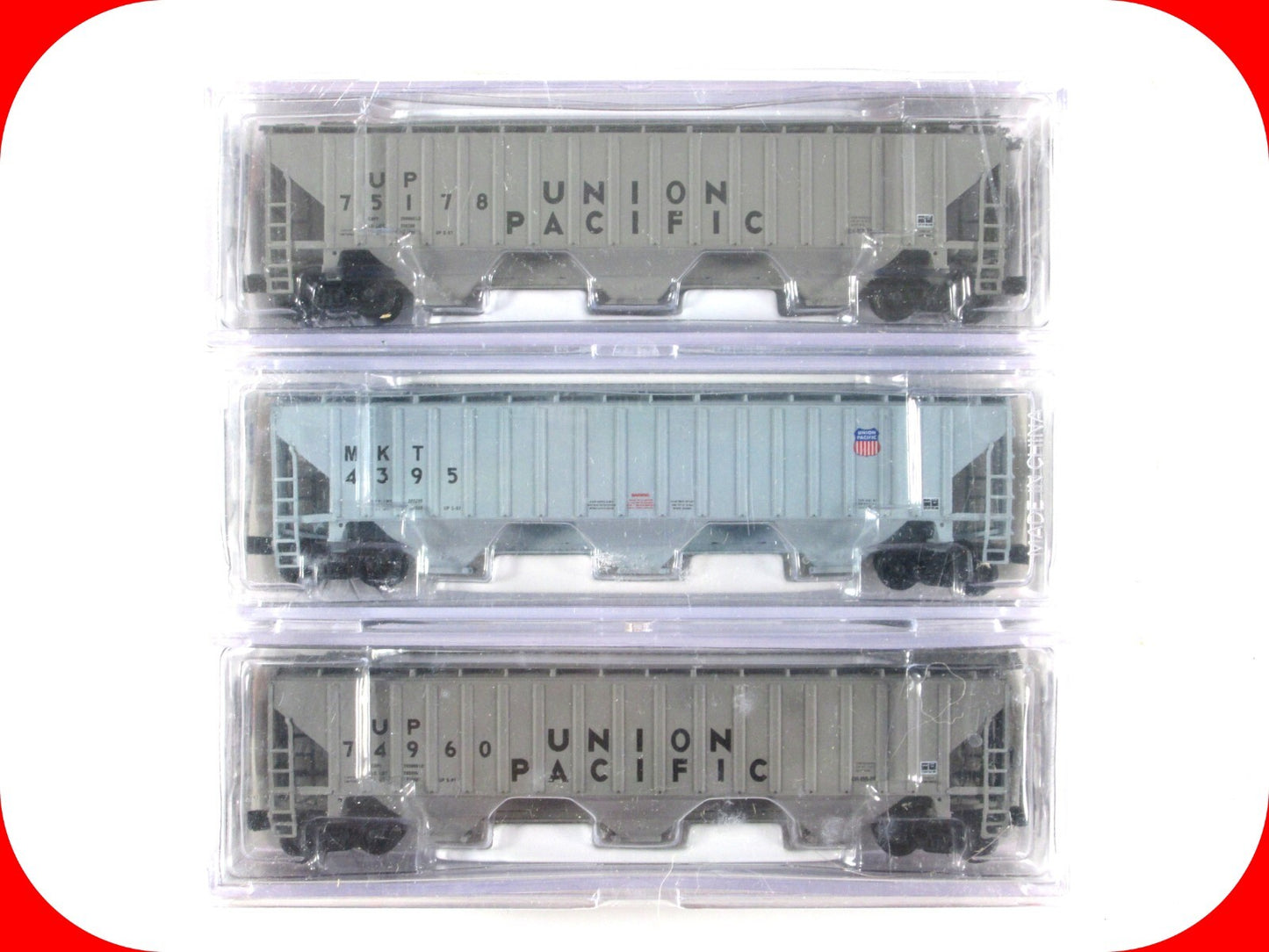 N Scale UNION PACIFIC Hopper 3-Car Set 4 - Intermountain PWRS Special Run **RARE