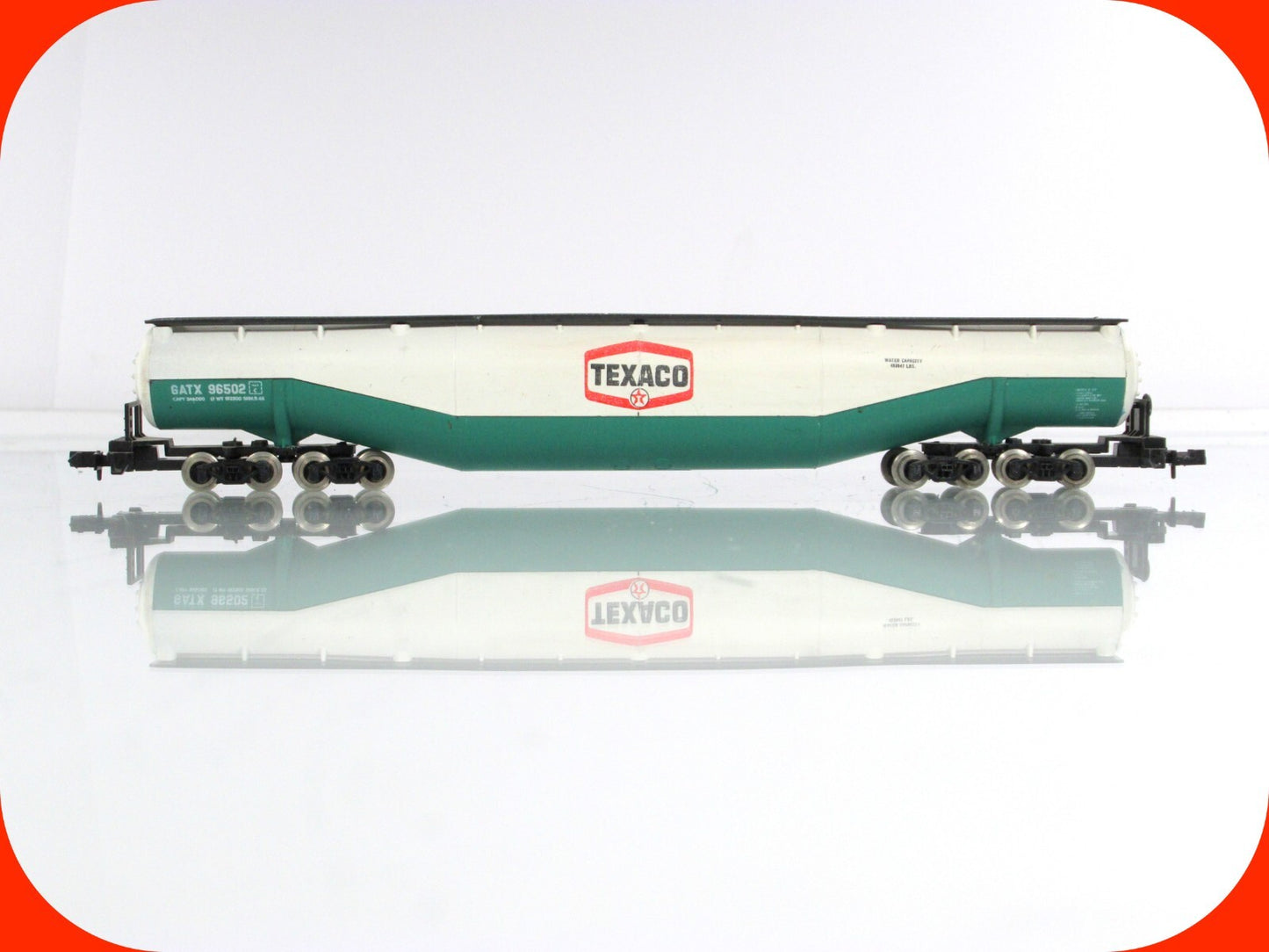 N Scale ***TEXACO*** 94' Jumbo Whale Belly Tank Car, GATX 96502 ----- Atlas 3112