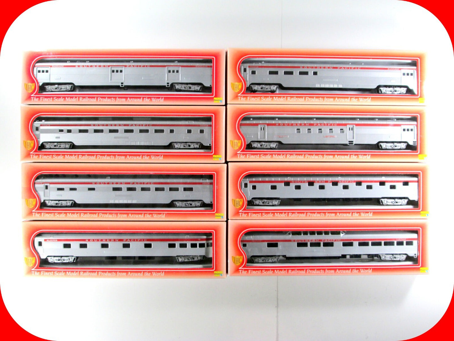 HO Scale SOUTHERN PACIFIC / SP  Lightweight Passenger Car 8-Pack Set - IHC 47958