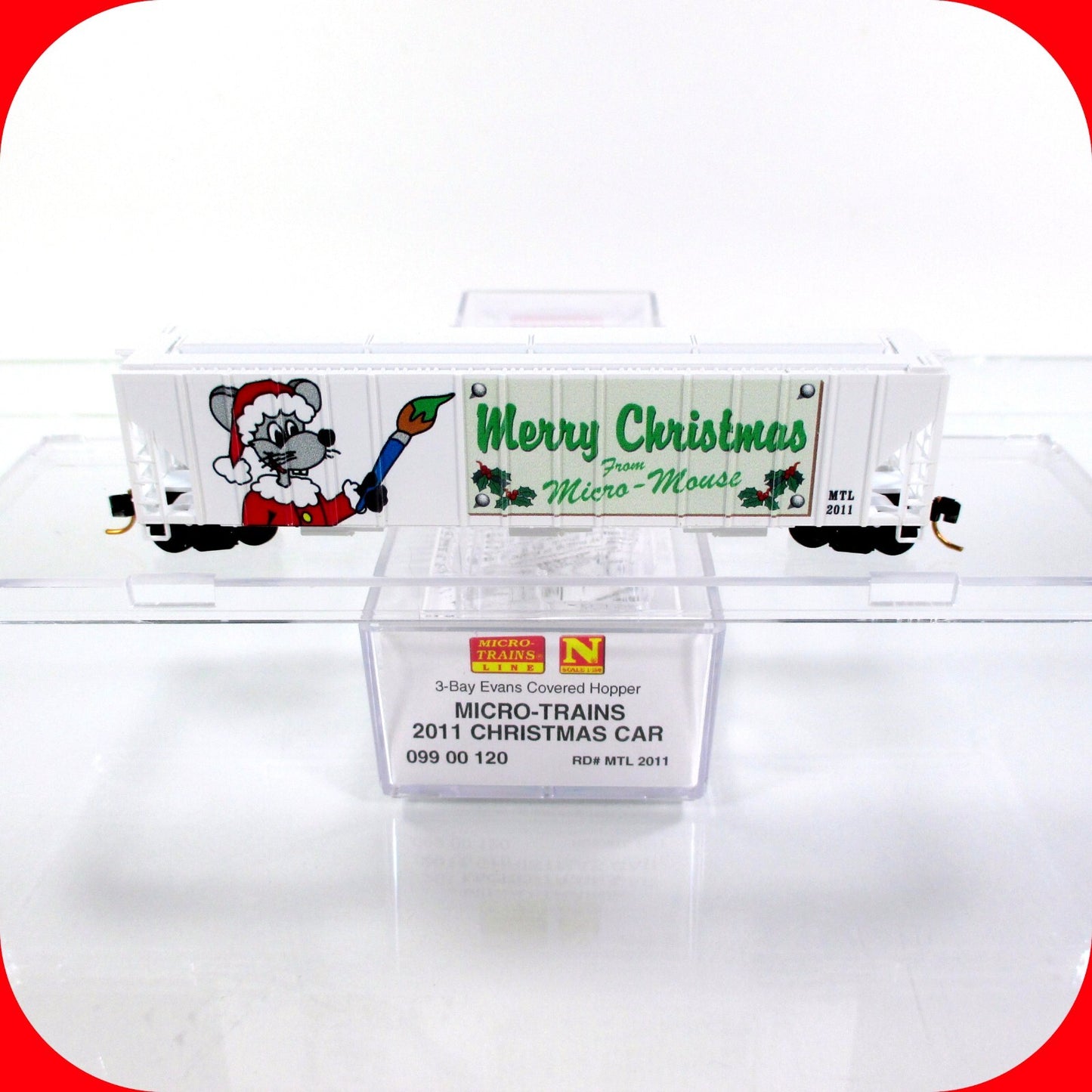 N Scale ***MERRY CHRISTMAS*** Micro Mouse Hopper 2011 - Micro Trains 09900120