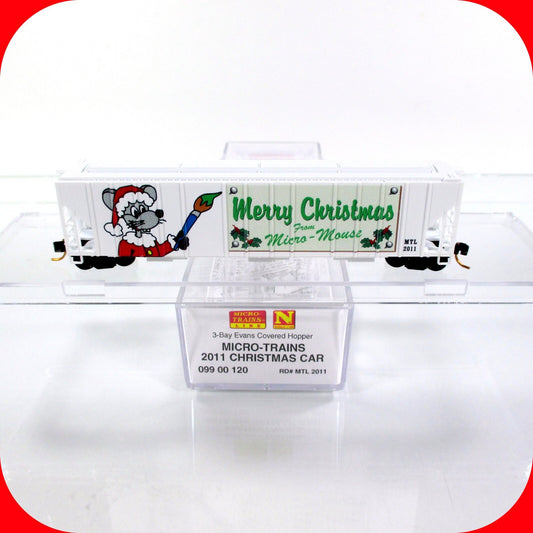 N Scale ***MERRY CHRISTMAS*** Micro Mouse Hopper 2011 - Micro Trains 09900120