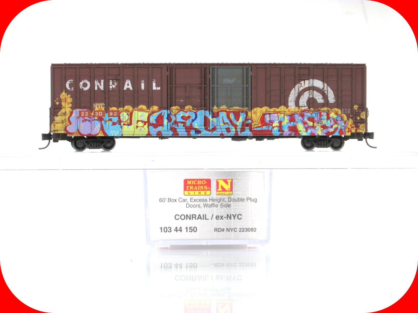N Scale **CONRAIL -ex-NYC** Weathered 60' Box Car #223092 -Micro Trains 10344150