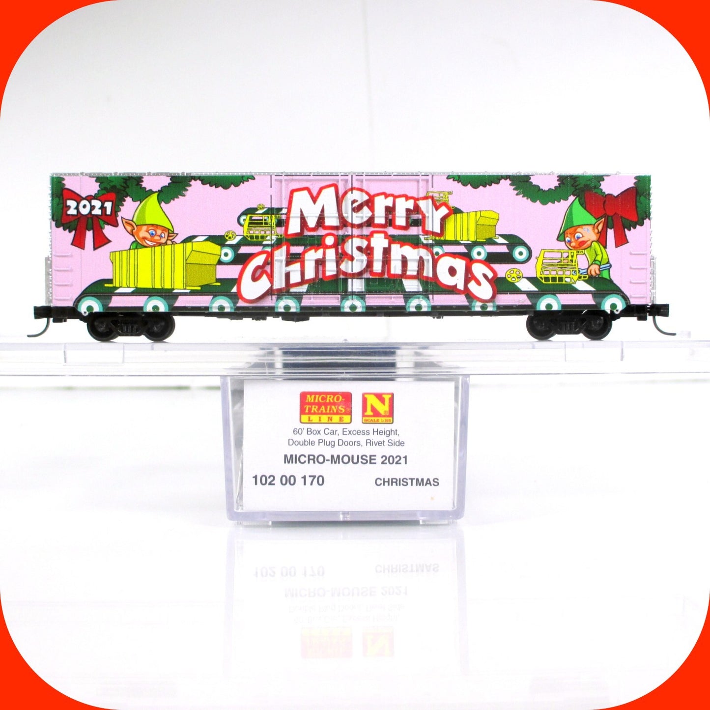 N Scale **MERRY CHRISTMAS 2021** 60' Holiday Box Car ----  Micro Trains 10200170