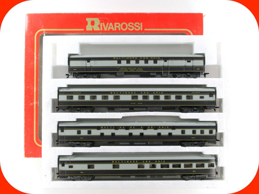 HO Scale ***BALTIMORE & OHIO*** 1930s Passenger 4-Car Set B  ---  Rivarossi 6961