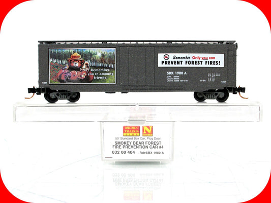 N Scale **SMOKEY BEAR** Fire Prevention Car 4, SBX 1980A - Micro Trains 03200404