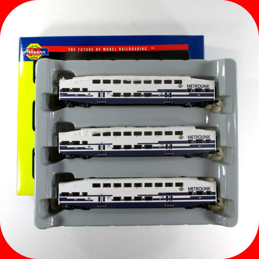 N Scale ***METROLINK*** Bombardier Passenger Set #630, 107, 202 -- Athearn 10160