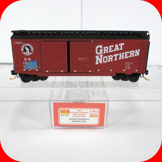 N Scale **Great Northern MEDFORD 2002** Graffiti Box Car -- Micro Trains Special