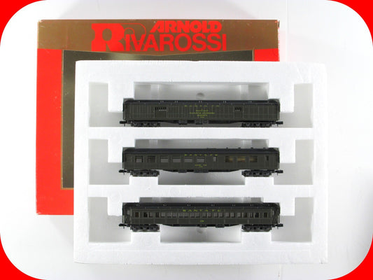 N Scale ***SANTA FE*** Heavyweight Passenger 3-Car Set - Arnold / Rivarossi 0522