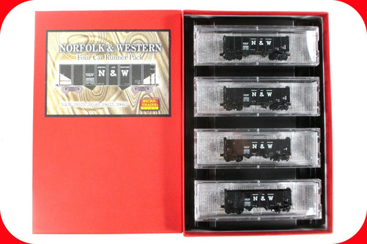 N Scale ***NORFOLK & WESTERN** 2-Bay Coal Hopper 4-Pack - Micro Trains 99300012