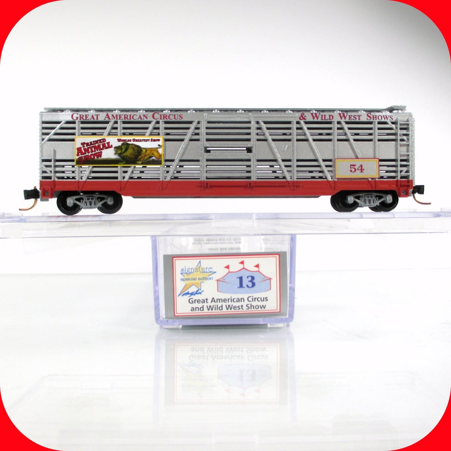 N Scale *AMERICAN CIRCUS & WILD WEST* Stock Car #54 - Atlas, Lowell Smith **RARE
