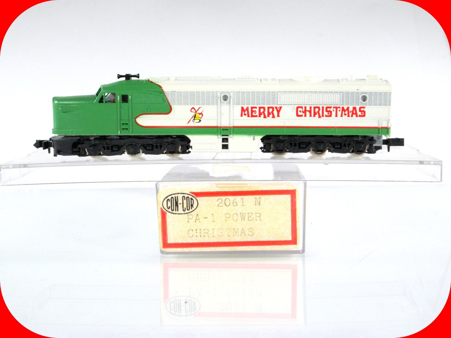 N Scale **MERRY CHRISTMAS** Holiday Alco PA-1 Diesel Locomotive --- Con-Cor 2061
