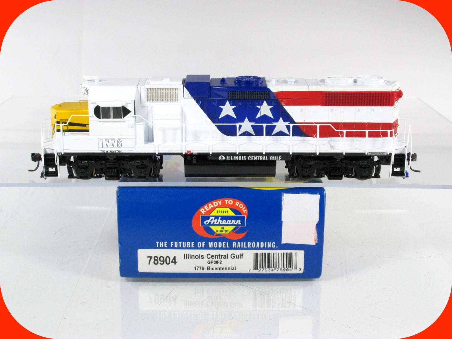HO Scale ***ICG*** BICENTENNIAL GP38-2 Locomotive #1776 -- Athearn 78904, w/ DCC