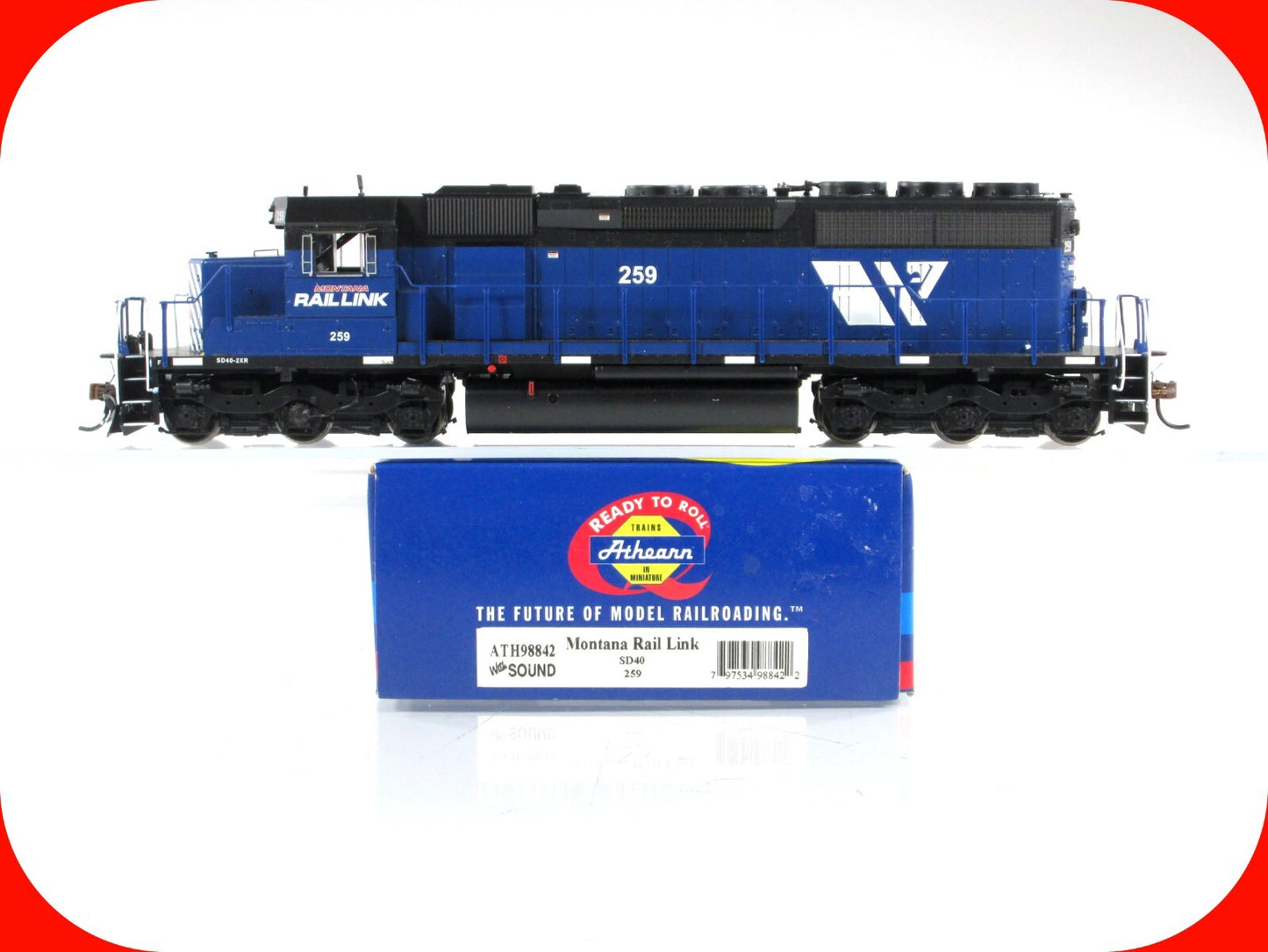 HO Scale ***MONTANA RAIL LINK*** SD40 Locomotive #259 - Athearn 98842, DCC Sound