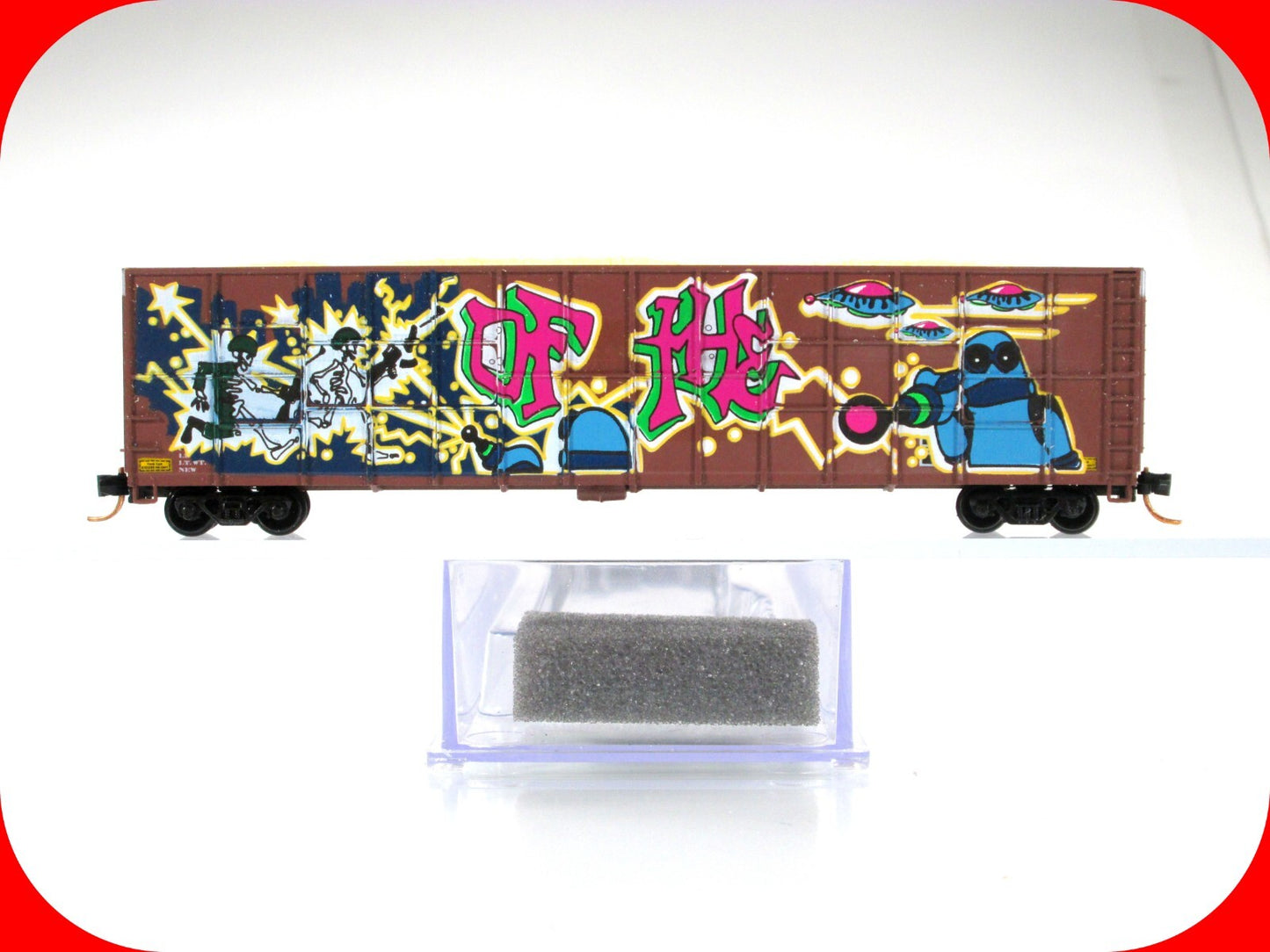 N Scale *WAR of the WORLDS* Graffiti Woodchip Gondola, WCVX 2101 - Deluxe 170803