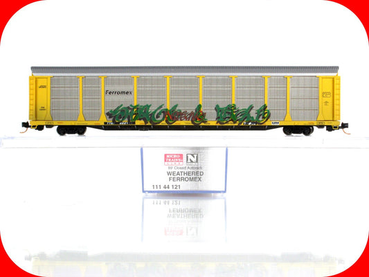 N Scale **FERROMEX / TTX** Weathered & Graffiti Auto Rack -Micro Trains 11144121