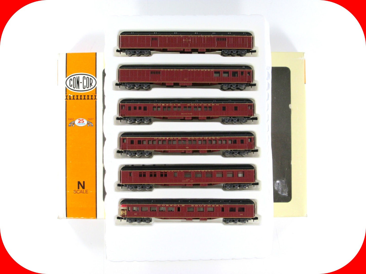 N Scale ***NORFOLK SOUTHERN*** Heavyweight Passenger 6-Car Set -- Con-Cor 570021
