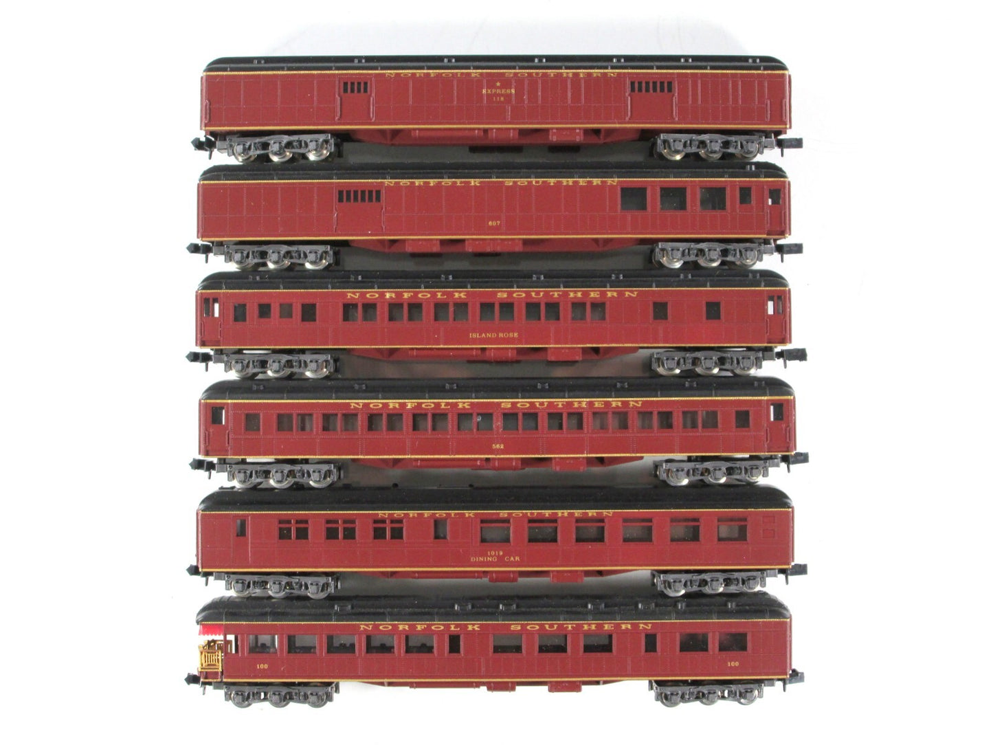 N Scale ***NORFOLK SOUTHERN*** Heavyweight Passenger 6-Car Set -- Con-Cor 570021