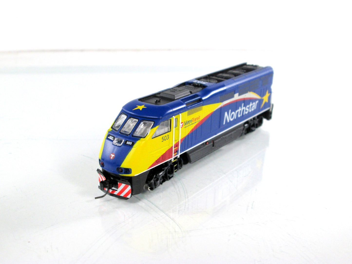 N Scale ***NORTHSTAR*** Bombardier F59PHI #503 ----- Athearn 23755, w/ DCC Sound